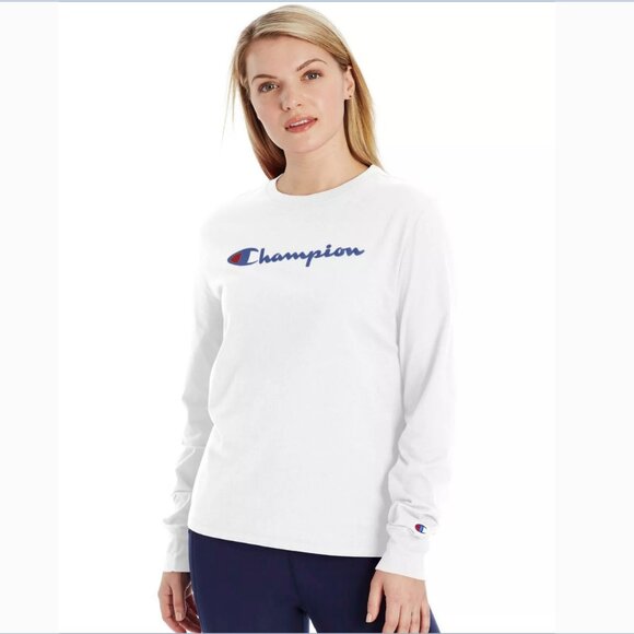Champion Women's Long-Sleeve Tee T-Shirt 100% Cotton (M) NWOT! - Picture 2 of 11